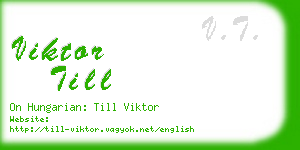 viktor till business card